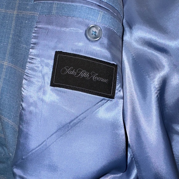 Blue Men Blazer Linen-Blend Sport Coat - Picture 13 of 13